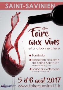 Affiche foire aux vins St Savinien 2017
